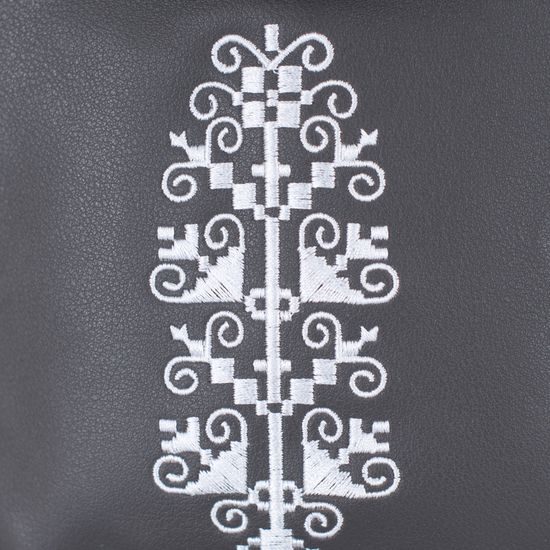 Šedá taška přes rameno s červeným detailem