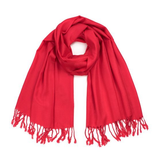 Klasický šál zakončený třásněmi - oranžový