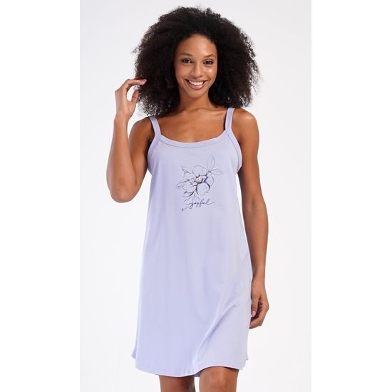 Dámská noční košile na ramínka Adriana - světle fialová