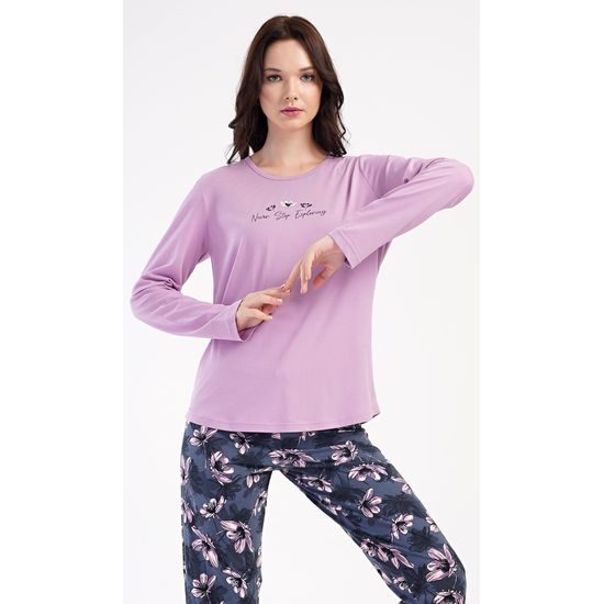 Dámské pyžamo dlouhé Violetta - fialová