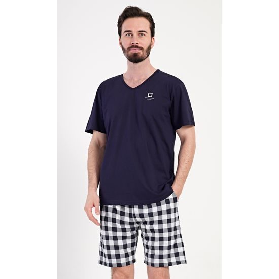 Pánské pyžamo šortky Alfréd - tmavě modrá
