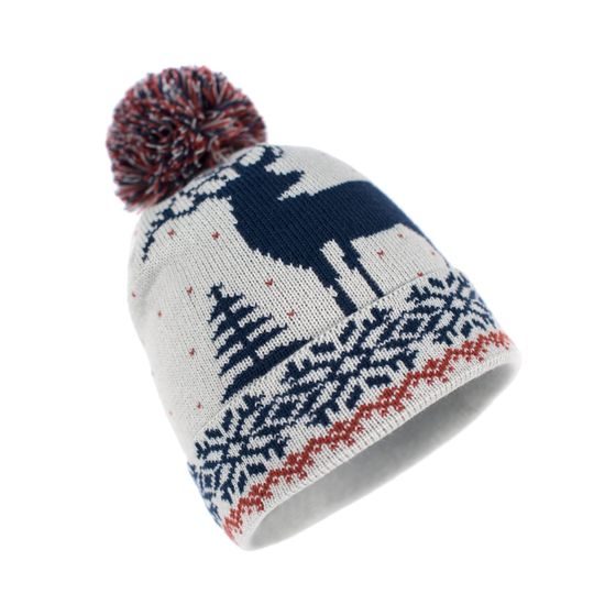 Čepice se sobem bílá