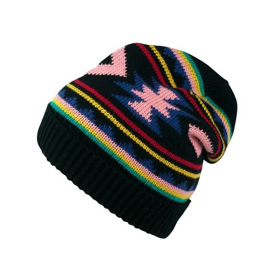 Zimní čepice v aztéckém stylu černá