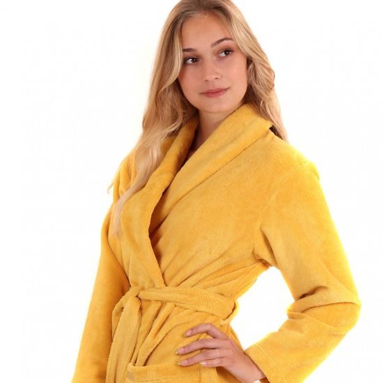 Dámský dlouhý savý župan se šálovým límcem TAMPA kari