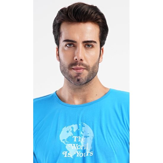 Pánské pyžamo dlouhé Matěj - modrá