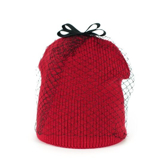 Elegantní dámská čepice Misterious červená