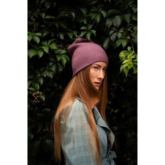 Čepice Ennea - špinavě růžová