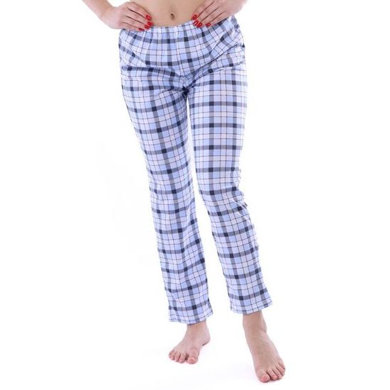 Dámské pyžamové kalhoty Magda světle modré