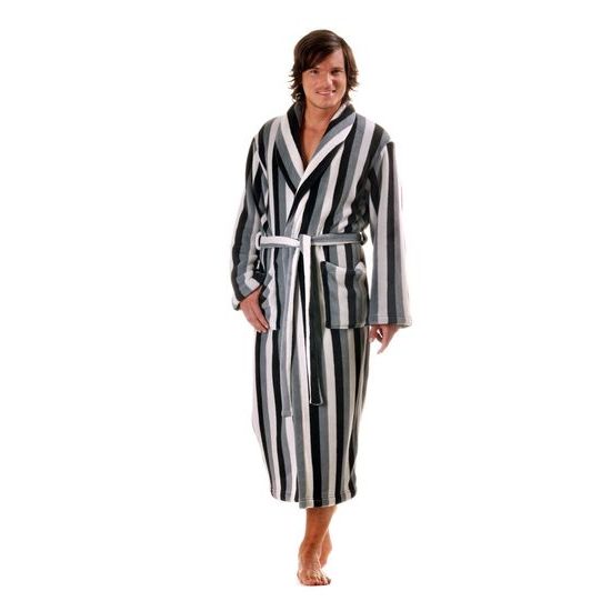 Pánský dlouhý župan se šálovým límcem ADAM šedá