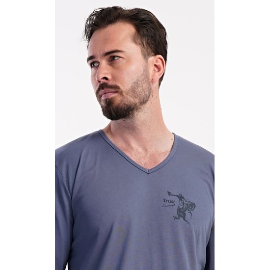 Pánské pyžamo dlouhé Paul - tmavě šedá