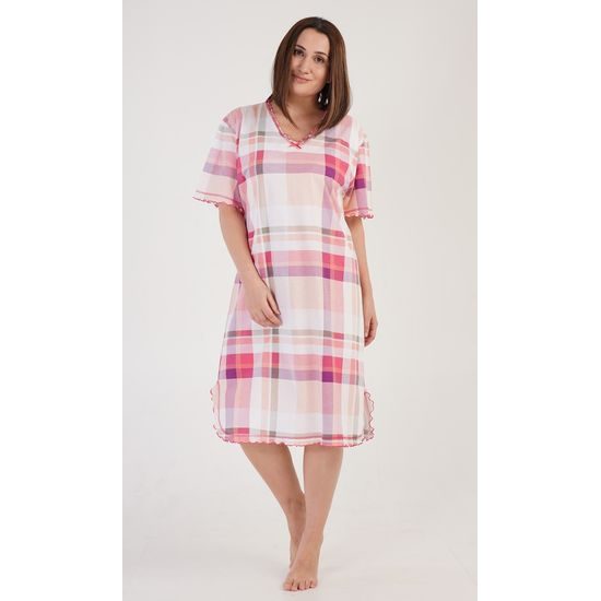 Dámská noční košile s krátkým rukávem Catherine - lososová