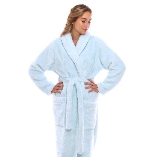 Unisex dlouhý hřejivý župan ALTA světle modrá