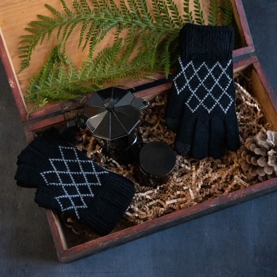 Dlouhé palčáky z příze špinavě růžové