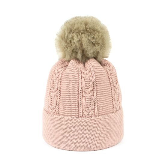 Stylová Zimní Čepice s Bambulí oranžová