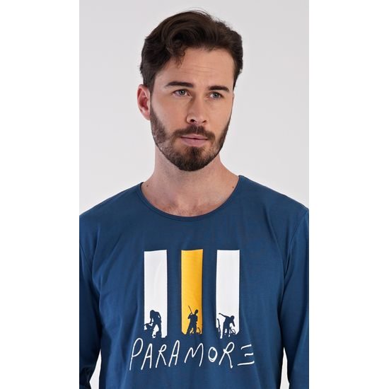 Pánské pyžamo dlouhé Oliver - petrolejová