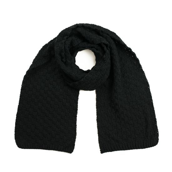 Klasická zimní šála s jednoduchou formou - černá