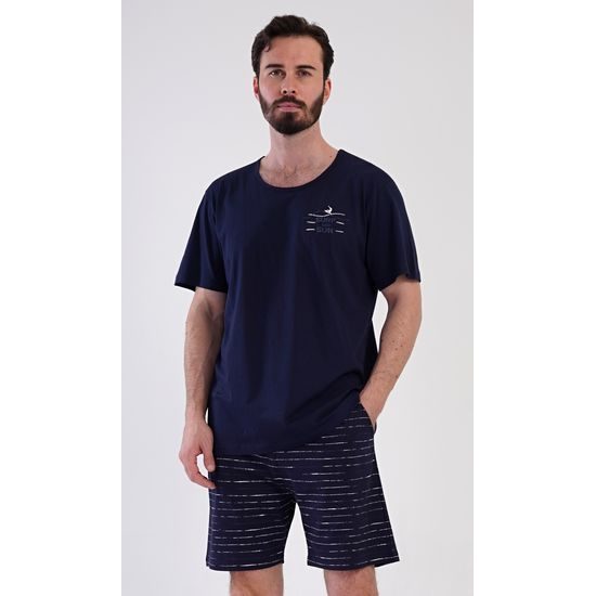 Pánské pyžamo šortky Surf - tmavě modrá