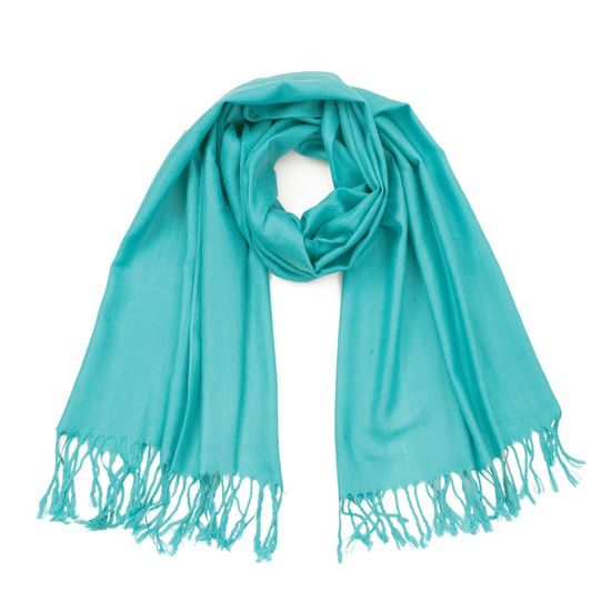 Klasická elegantní šála modrozelená