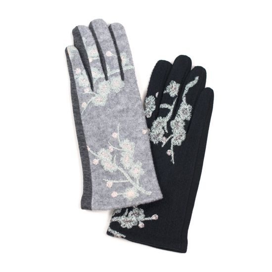 Vzorované rukavice s výšivkou