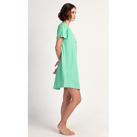 Dámská noční košile s krátkým rukávem Paula - zelená