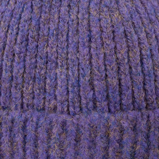 Teplá čepice na zimu fialová