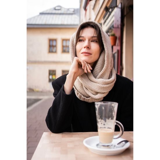 Šátek Marion - svetlobéžová