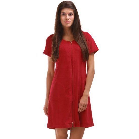 Plážové wellness šaty s krátkým rukávem BARI červená