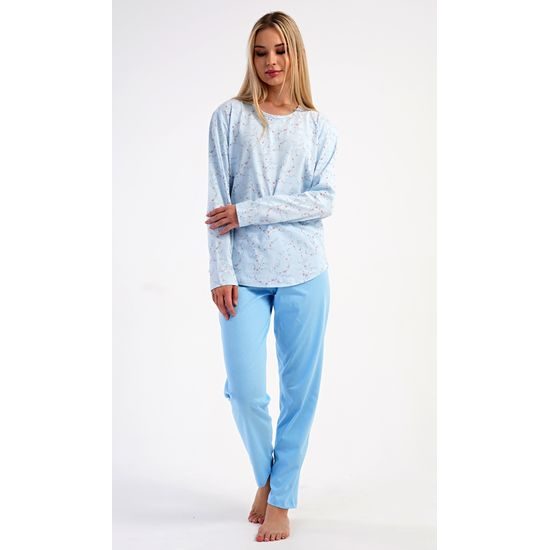 Dámské pyžamo dlouhé Lauren - světle modrá