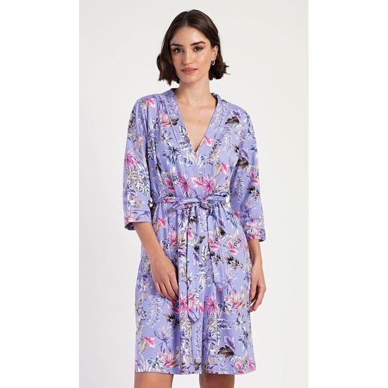 Dámský župan krátký Alžběta - modrošedá