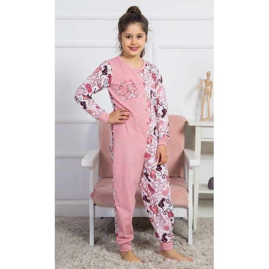 Dětský overal Kočky - světle šedá