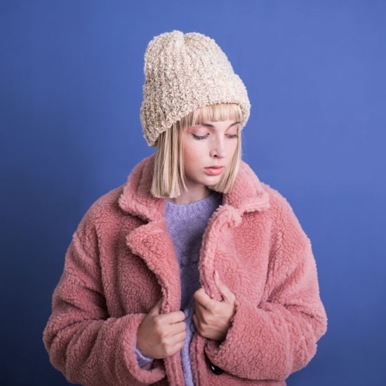 Dámská čepice melanž růžová