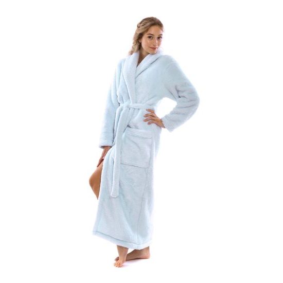 Unisex dlouhý hřejivý župan ALTA světle modrá
