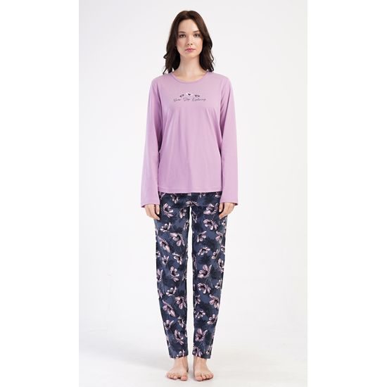 Dámské pyžamo dlouhé Violetta - fialová