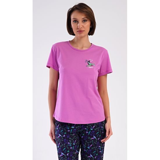 Dámské pyžamo kapri Kolibřík - šeříková