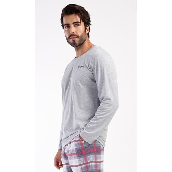Pánské pyžamo dlouhé Marek - šedá