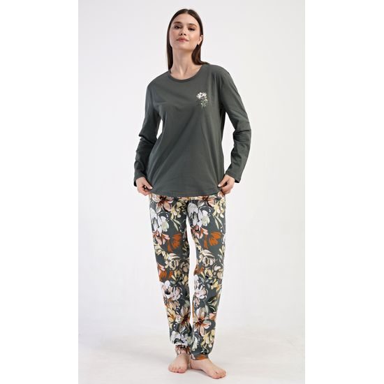 Dámské pyžamo dlouhé Mariana - khaki