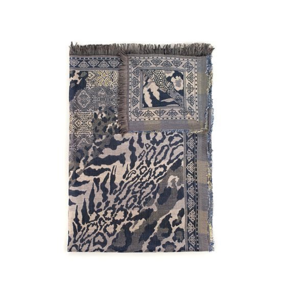 Lehký šál se zvířecími vzory - červený