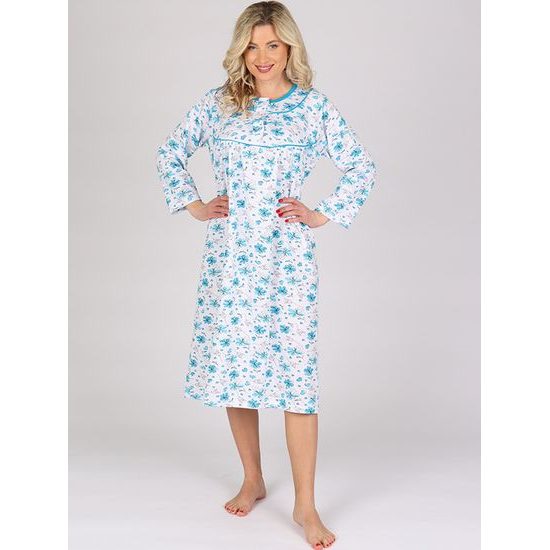 Dámská noční košile KASANDRA modrá kytka