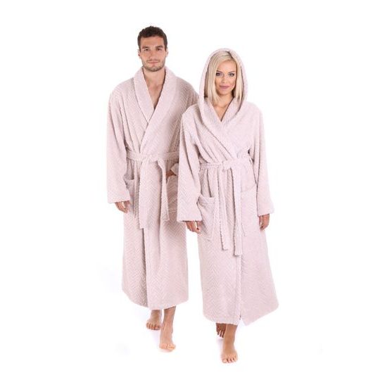 Unisex župan se šálovým límcem ATHENA oříšková