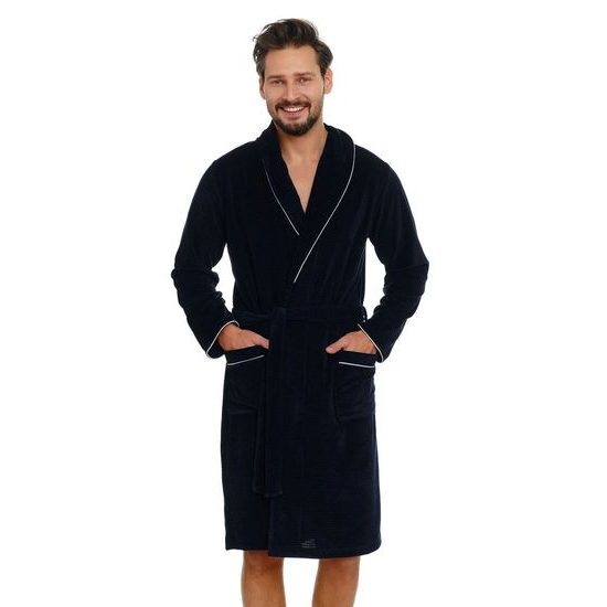 Pánský župan 6063 dark blue plus