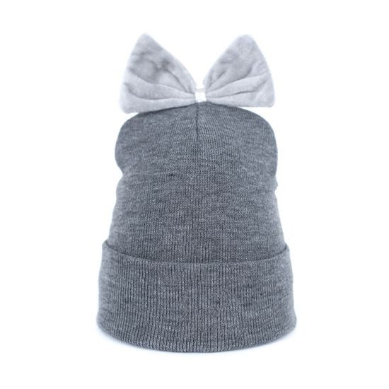 Dětská čepice s mašlí růžová