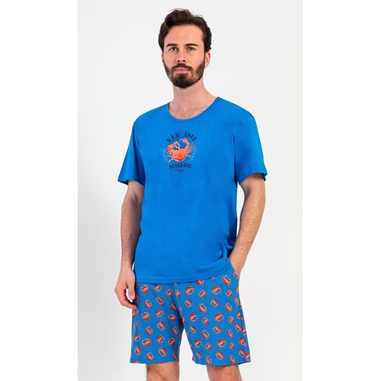 Pánské pyžamo šortky Bad crab - modrá