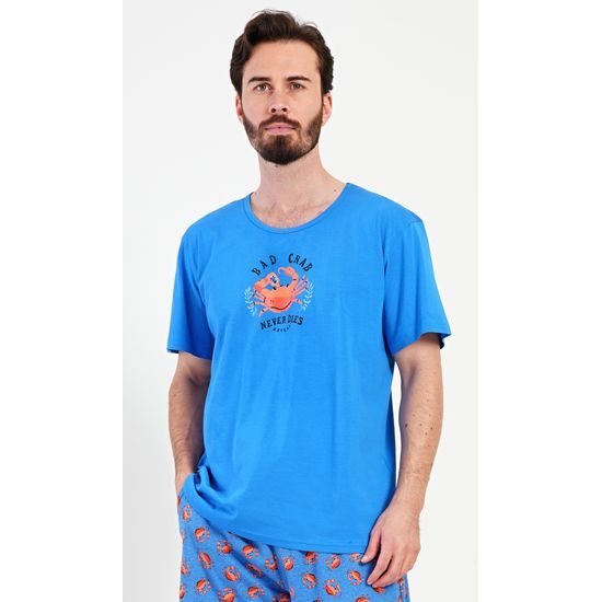 Pánské pyžamo šortky Bad crab - modrá