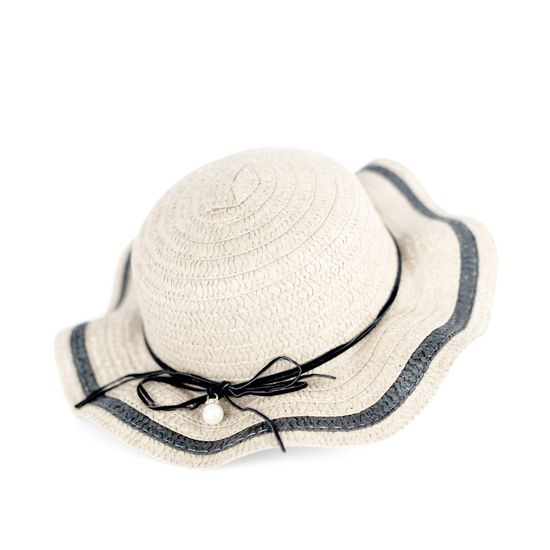 Letní klobouk s modrým pruhem