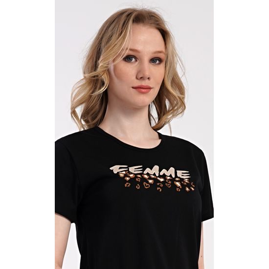 Dámské pyžamo šortky Femme - černá