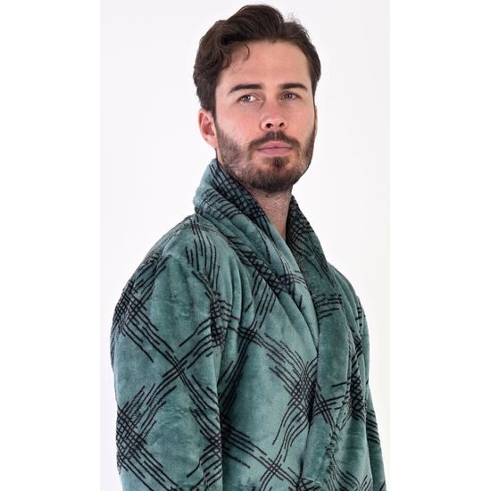 Pánský župan se šálovým límcem Harry - zelená