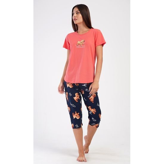 Dámské pyžamo kapri Dominika - oranžová
