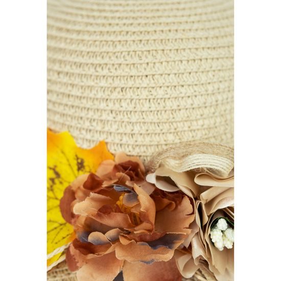 Klobouk romantický s květinou