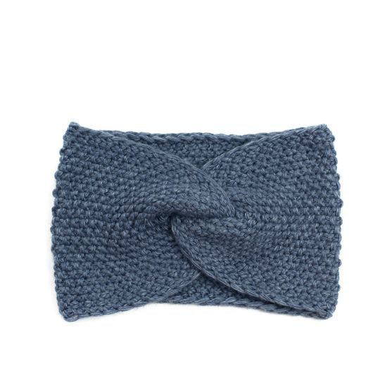 Podzimní pletená čelenka cihlová