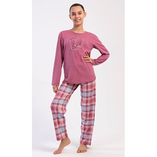 Dětské pyžamo dlouhé Charlotte - starorůžová